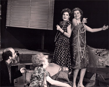 Sandy with Joan Goodfellow, Eda Reiss Merin & Joe Mays in Hothouse